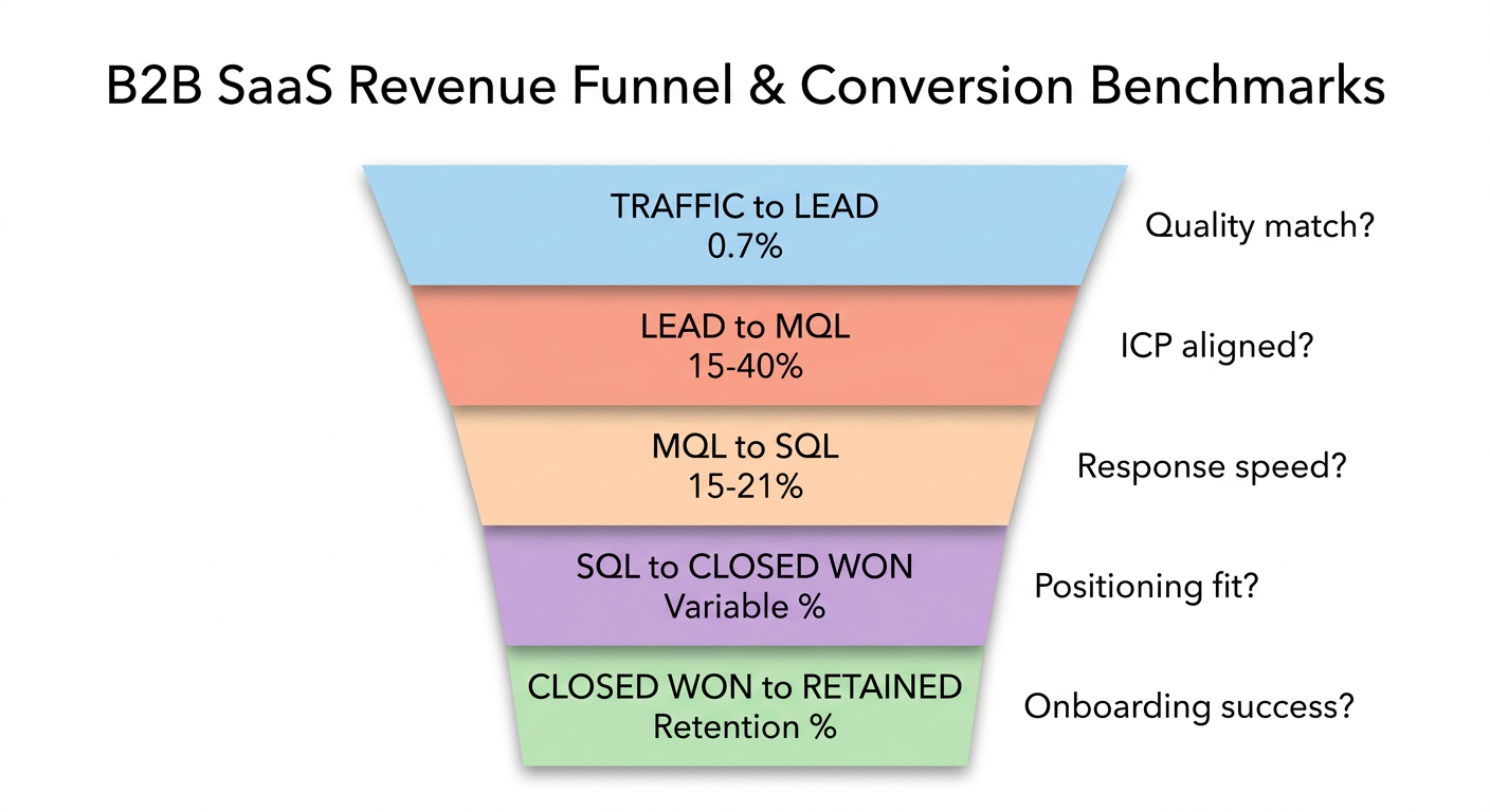 B2B SaaS Sales Funnel Diagram